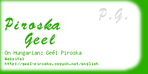 piroska geel business card